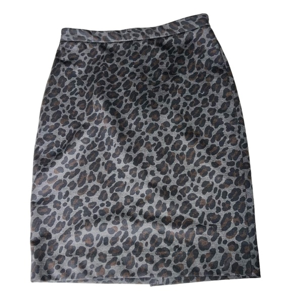Ann Taylor Leopard Print Pencil Skirt 00P NWOT - Picture 1 of 3